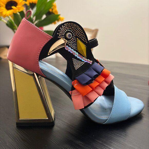 Shoes - Colorful High Heel Sandals – EU 39 / US 8.5–9 – Worn Once – Bold & Trendy